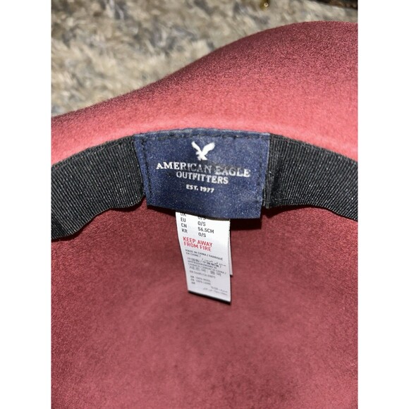 American Eagle 100% Wool Floppy Womens Hat Boho Bohemian Burgundy Wide‎ Brimmed main image 4